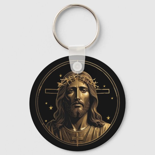 Porte-clés Jésus Gold 1 (Recto)