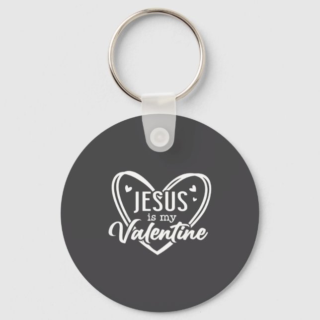 Porte-clés Jesus Heart Christian Faith Love Valentines Day Me (Recto)