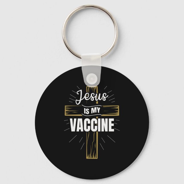 Porte-clés Jesus Is My Vaccine Christian Faith (Recto)