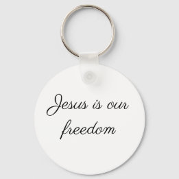 Porte-clés Jesus is our freedom Keychain