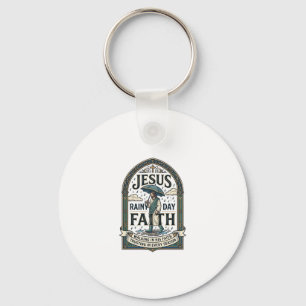 Porte-clés Jésus Jour Pluvieux Foi Jésus Jour Pluvieux Foi Ch