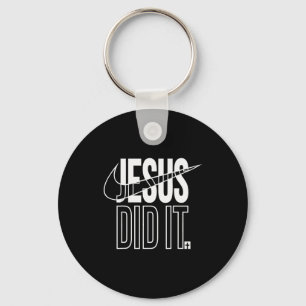 Porte-clés Jésus l'a fait Il est ressuscité Croix chrétienne