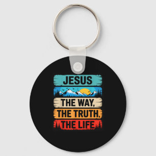 Porte-clés Jésus Le Chemin La Vérité La Vie Message Inspirant