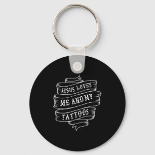 Porte-clés Jésus M'Aime Et Mes Tatouages Drôle Chrétien Quot
