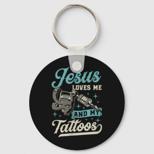 Porte-clés Jésus M'Aime Et Mes Tatouages Enchaînés Bible Chré