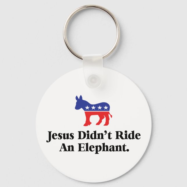 Porte-clés Jésus n'a pas monté un éléphant - Parti démocrate (Recto)