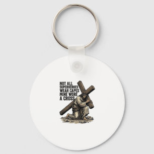 Porte-clés Jésus portant la Croix Vintage Chrétien