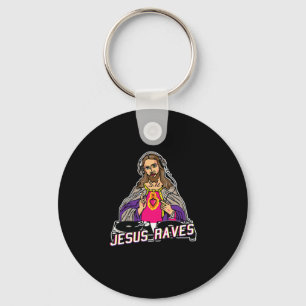 Porte-clés Jesus Raves Christmas EDM Music X-Mas Party Christ