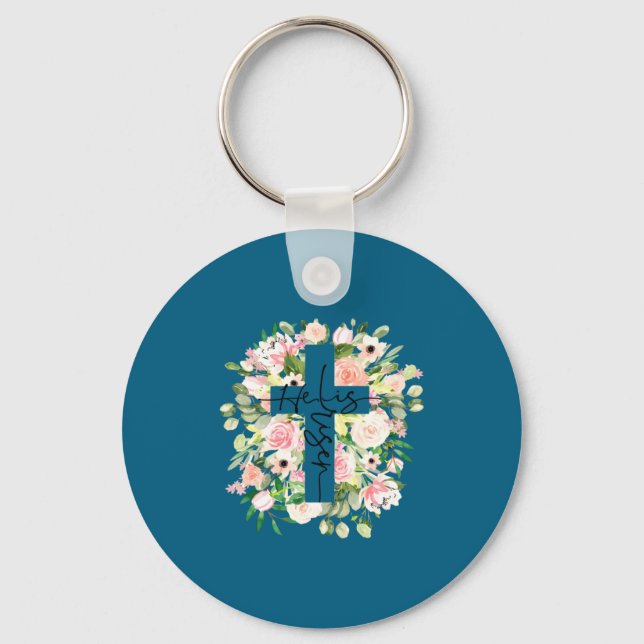 Porte-clés Jésus ressuscité Design de scripture chrétien heur (Recto)