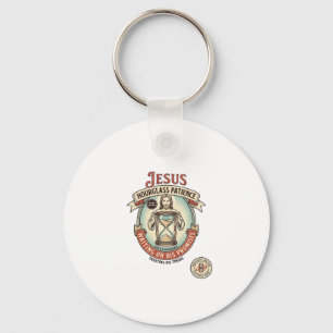Porte-clés Jésus Sablier Patience Jésus Sablier Patience 
