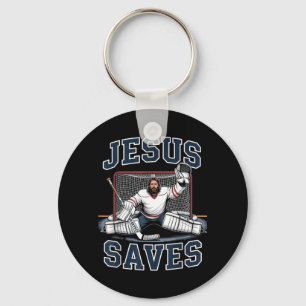 Porte-clés Jésus Sauve Équipe De Joueur De Hockey Dieu Amateu