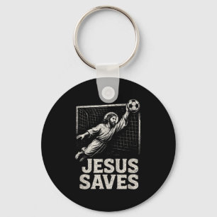 Porte-clés Jésus Sauve - Gardien de but de football Inspirati