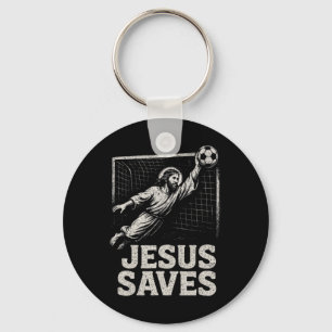 Porte-clés Jésus Sauve - Gardien de Football Inspiration Chré