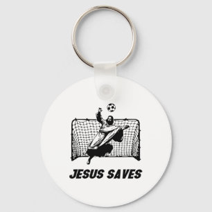 Porte-clés Jésus Sauve Jésus Sauvé But De Football Gardien De