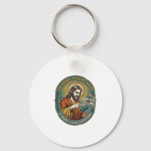 Porte-clés Jésus Souris Double Clic Cassée Bureau IT Tech