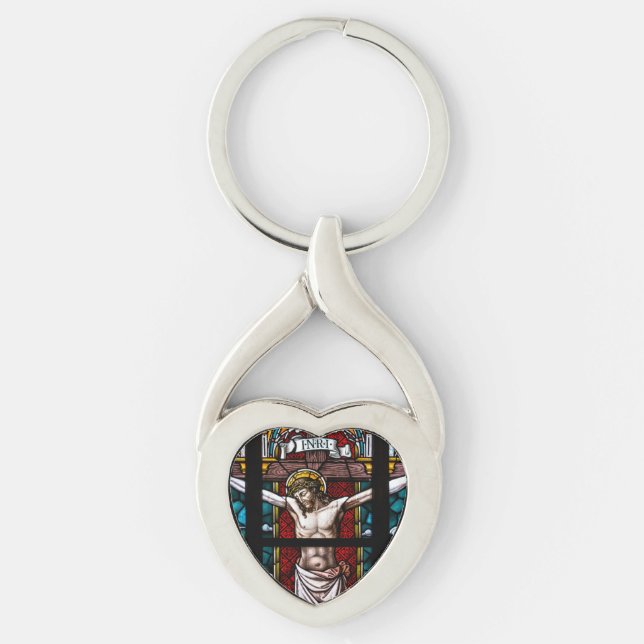 Porte-clés Jésus sur la croix (Devant)