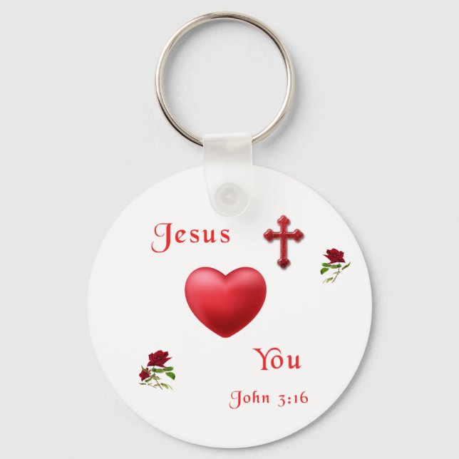 Porte-clés jésus t'aime (Recto)