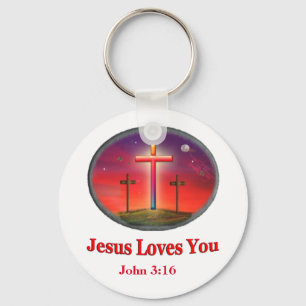 Porte-clés jésus t'aime