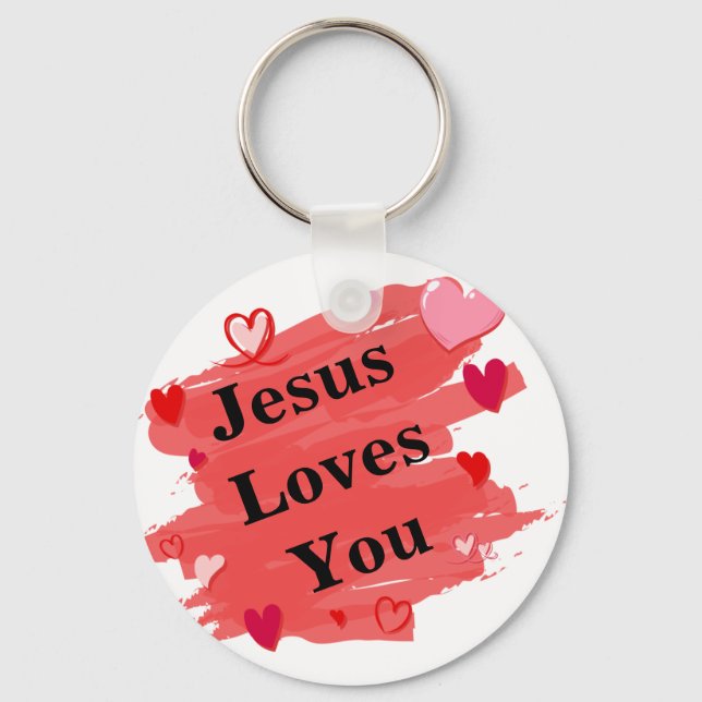 Porte-clés Jésus t'aime (Recto)