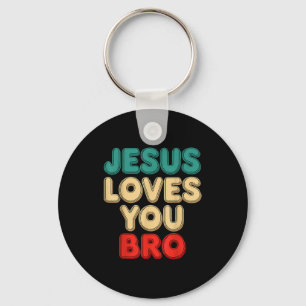 Porte-clés Jésus t'aime frère foi chrétienne humour religieux