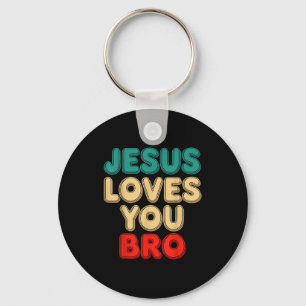 Porte-clés Jésus t'aime frère foi chrétienne humour religieux