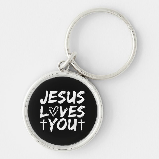Porte-clés Jésus t'aime, Jésus (Devant)