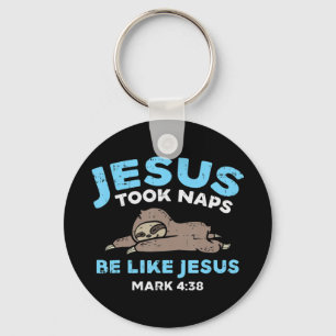 Porte-clés Jésus Took Naps Sloth Funny Bible Verse God Christ