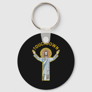 Porte-clés Jesus Touchdown Amusant Citation De Foi Chrétienne