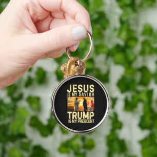 Porte-clés Jésus Trump - Jésus est mon Seigneur Sauveur