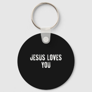 Porte-clés Jésus Vous Aime Foi Religieuse Chrétienne Pour Les