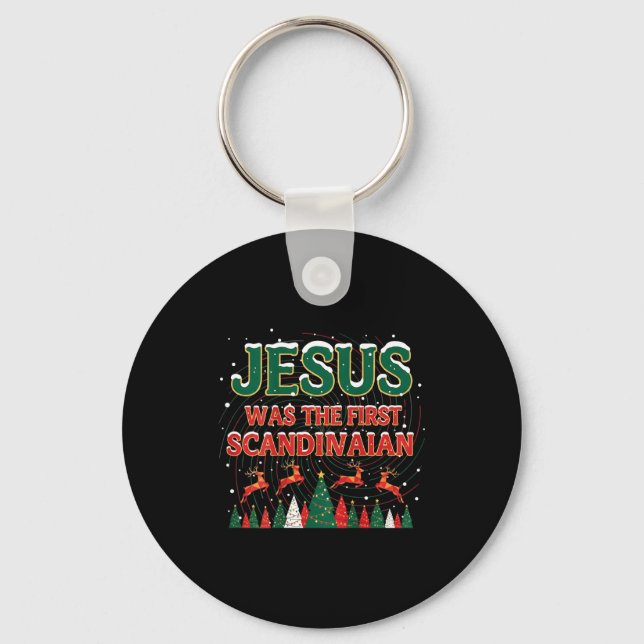 Porte-clés Jesus Was The First Ecrow Ugly Sweater Style  (Recto)