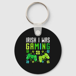 Porte-clés J'étais irlandais en train de jouer jeu vidéo drôl