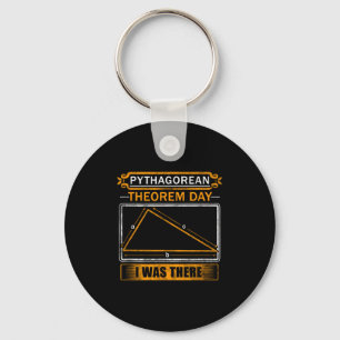 Porte-clés J'étais là pour le jour du théorème de Pythagore -