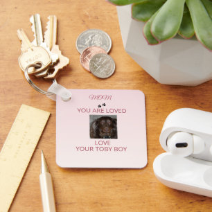 Porte-clés Jeton Photo Emouvant pour Maman d'Animaux