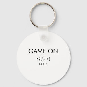 Porte-clés Jeu ajouter nom du couple mariage lieu ville g