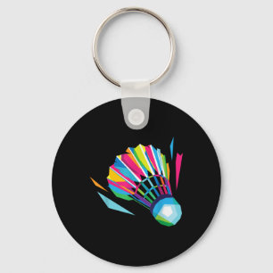 Porte-clés Jeu de badminton volant sport badminton pop art
