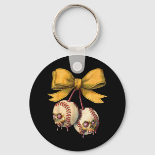 Porte-clés Jeu de baseball Coquette Bow Jour Halloween Femmes