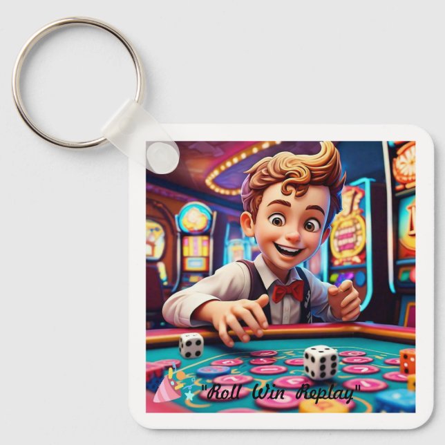 Porte-clés "Jeu de dés Vintage" (Recto)