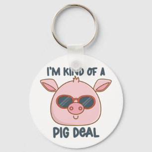 Porte-clés Jeu de mots drôle sur les cochons