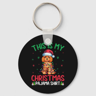 Porte-clés Jeu de Noël de Chien de Père Noël Apooon pâle Paj