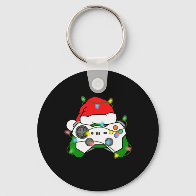 Porte-clés Jeu de Noël Jeu de Noël Santa Hat jeu vidéo Contra (Recto)