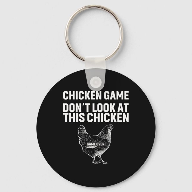 Porte-clés Jeu de poulet d'art de poulet (Recto)