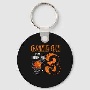 Porte-clés Jeu Enfants Sur I'm Turning 3 Basketball 3ème anni