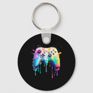 Porte-clés Jeu vidéo graphique - Amoureux de jeu vidéo coloré