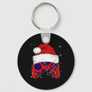 Porte-clés Jeu vidéo Santa Hat Amusants Noël Jeu Lumières Gar