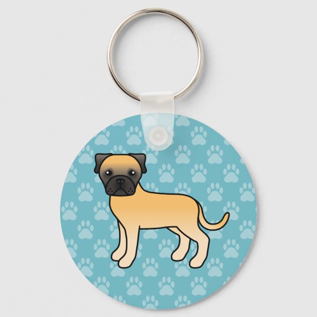 Porte-clés Jeune chien Bullmastiff mignon (Recto)