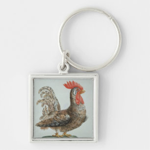 Porte-clés Jeune coq nain, c.1767-76 (gravure colorée par