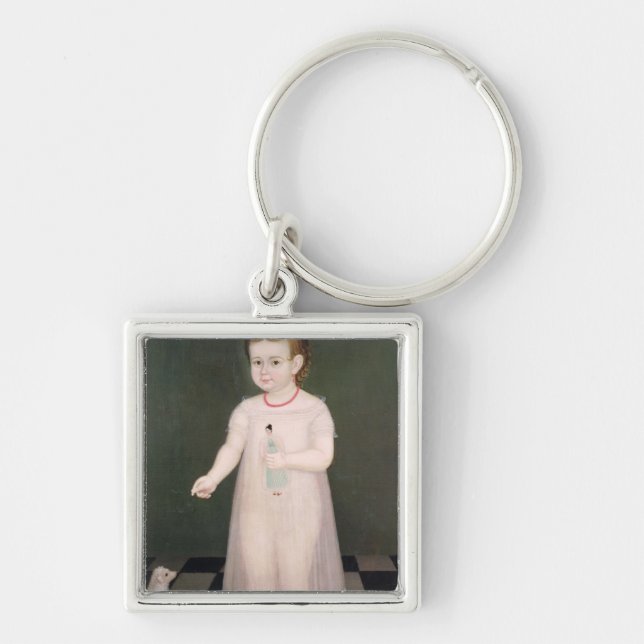 Porte-clés Jeune fille avec une poupée, 1838 (Devant)