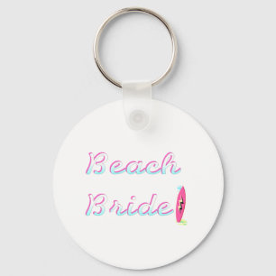 Porte-clés Jeune mariée de plage (planche de surf)