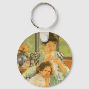 Porte-clés Jeune Mère Couture par Mary Cassatt, Art Vintage